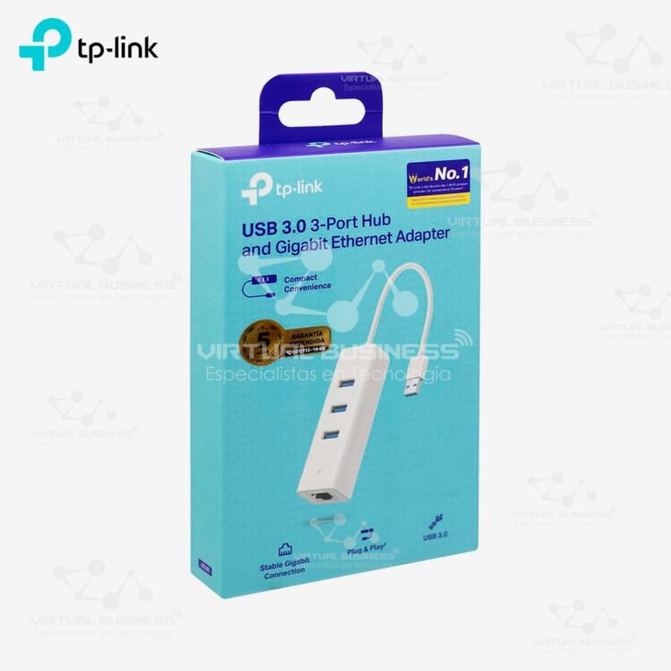 HUB DE 3 PUERTOS USB 3.0 TP-LINK UE330 Y ADAPTADOR ETHERNET GIGABIT