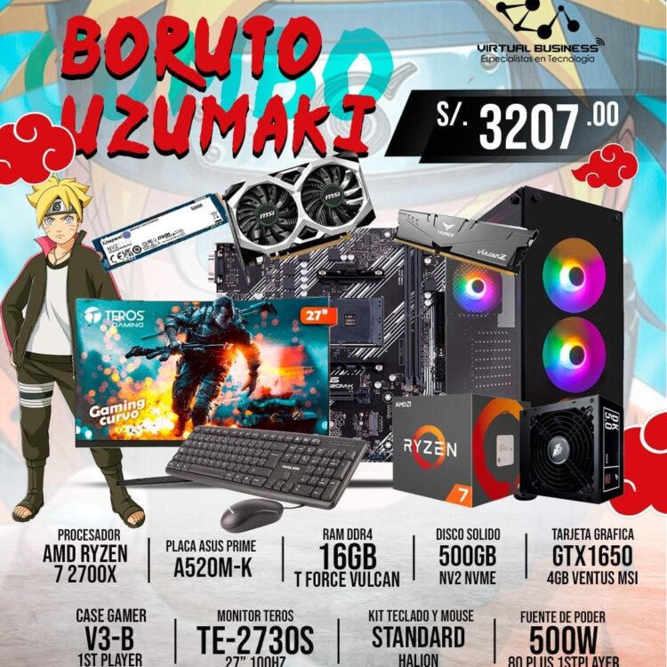 COMBO GAMER BORUTO UZUMAKI RYZEN 7 2700X