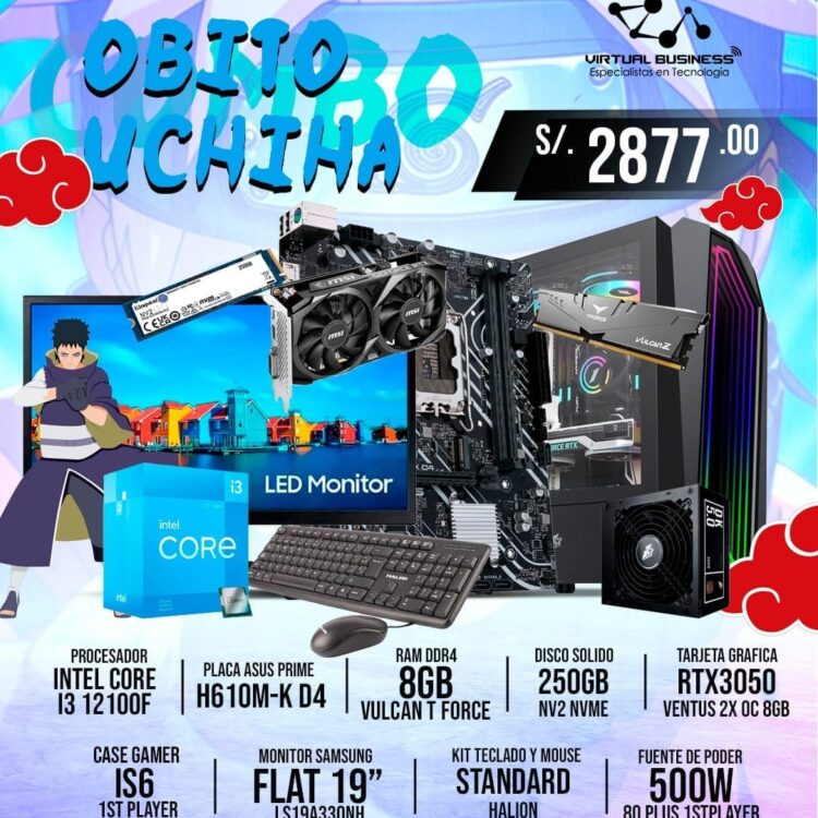 COMBO GAMER OBITO UCHIHA INTEL CORE I3 12100F